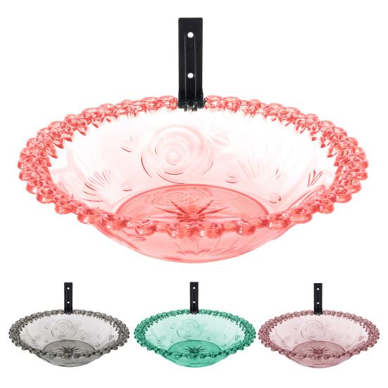 Outdoor Bird Bath Feeder Tray Durable Construction Easy To Clean Simple Installation Detachable Hummingbird Birdbath Bowl