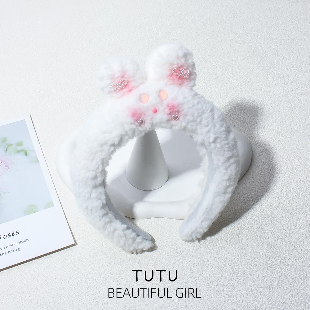 

Пушистый румяный ободок для волос «Пасхальный кролик»