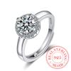 Promise 925 Sterling Silver Classic Wedding Ring AAA+ Cubic Crystal Rings for Women Bridesmaid Jewelry Charms Princess Bijoux