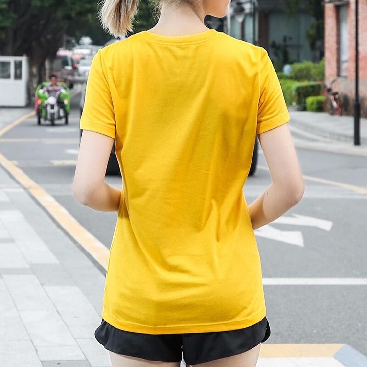 Nike Sportswear Short Sleeve T-Shirt Women Tops Yellow CQ0961-739