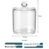 Acrylic Cotton Swab & Makeup Remover Storage Box with Lid - Transparent Square Organizer & Toothpick Holder