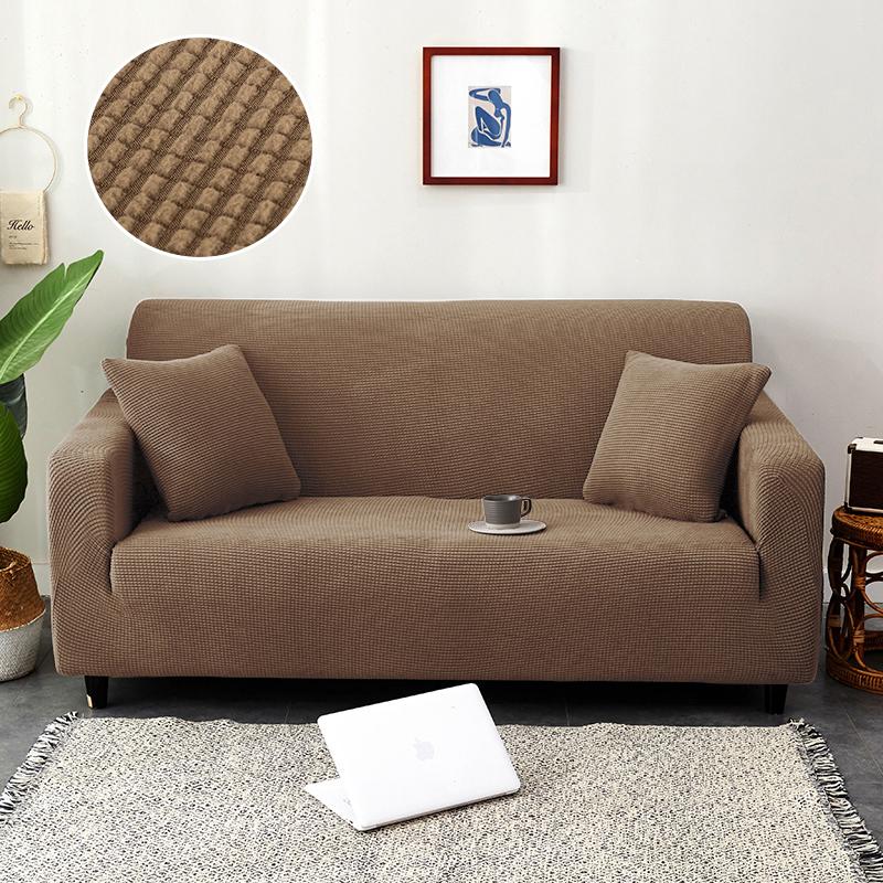 Stretch Sofabezug Möbelschutz Couch Weich mit elastischem Unterteil für Kinder, Polyester Spandex Jacquardstoff Kleine Karos