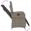 Vidaxl 9-Cz. Garden Furniture Set With Cushions, Grey, PE Rattan