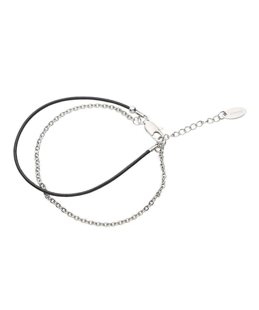 Sperone [Real Leather] Slim String Leather Bracelet