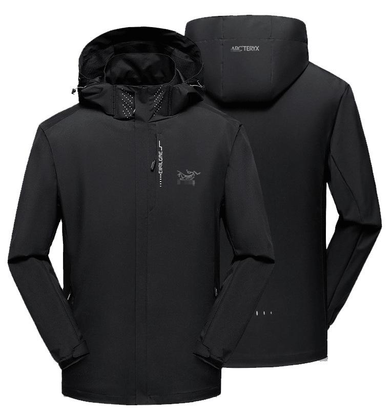 2026 Spring Unisex Outdoor Jacket with Detachable Hood & Fluorescent Bird Logo - Waterproof, Windproof, Dustproof