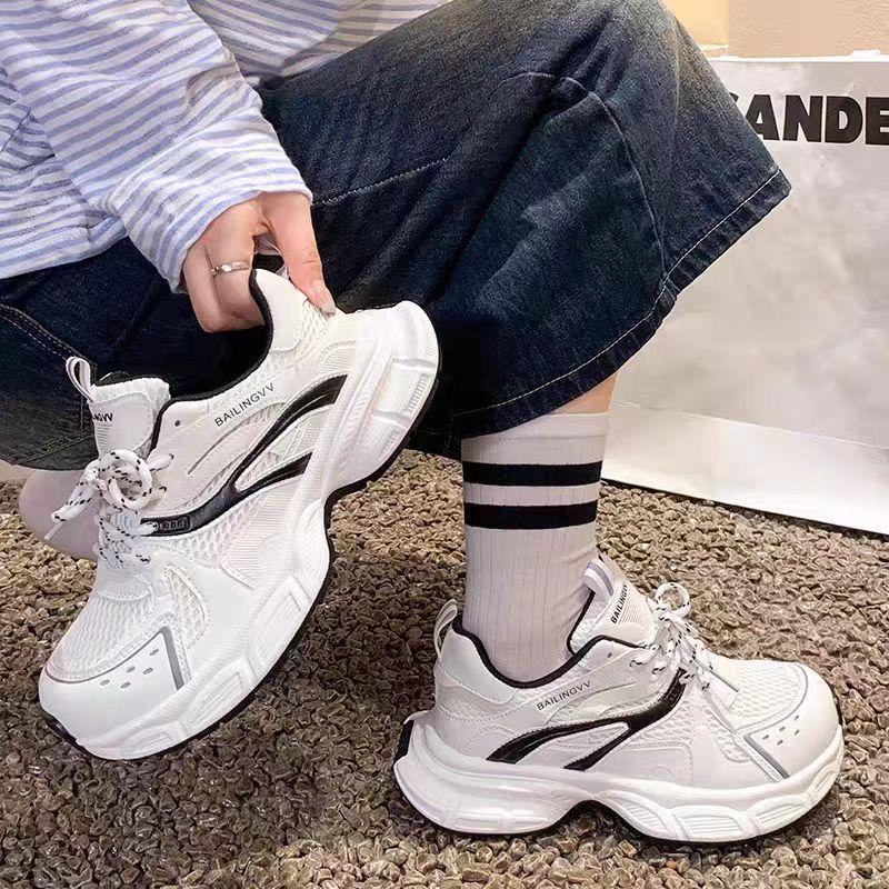[Fanfna] 2025 autumn new mesh platform Paris dad shoes women's versatile sports shoes fashion casual shoes