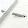 Comfortable Grip Gel Pen Diamond Beadable Pens, Bling Rhinestone Beaded DIY Bead Pen, Crystal Shaft Decorative Craft Black Ink Ballpoint Pens