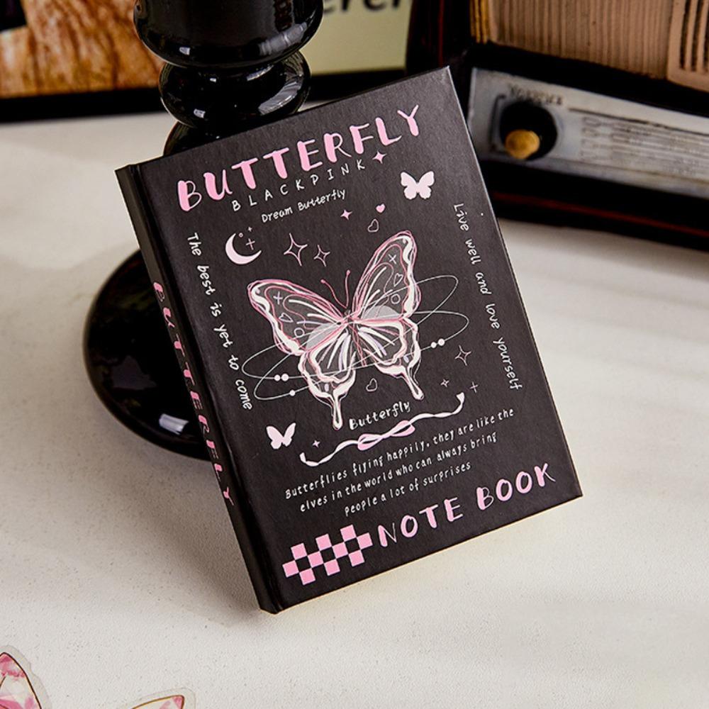

Мечтательная бабочка Карманный блокнот Мини-блокнот Модные справочники Студент чёрный