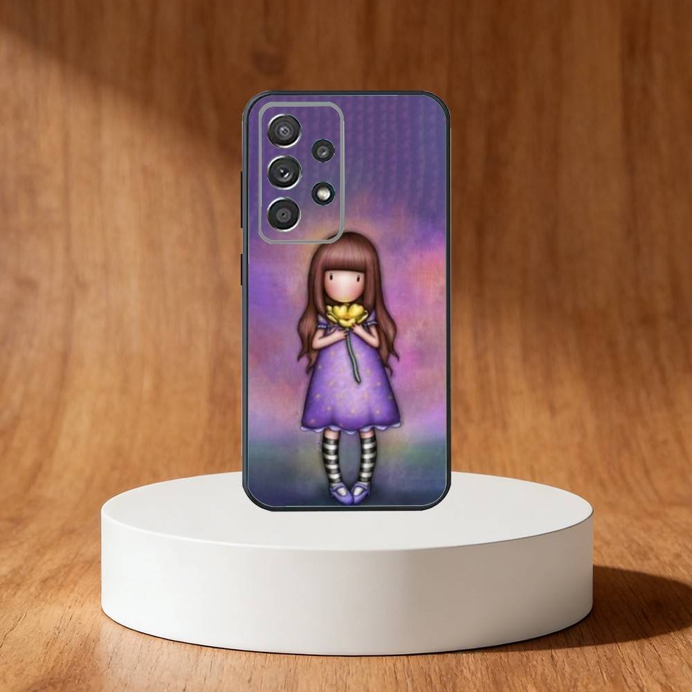 Lovely S-Santoro G-Gorjuss Series Phone Case For Samsung S25,S24,S21,S22,S23,S30,Ultra,S20,Plus,Fe,Note,10,9,5G Black Cover