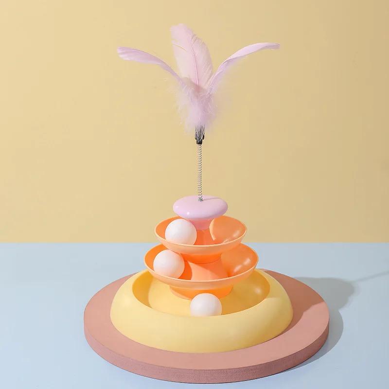 New Cat Teaser Stick Self-pleasure Relief Pet Toy Turntable Feather Cat Teaser Pet Toy Supplies