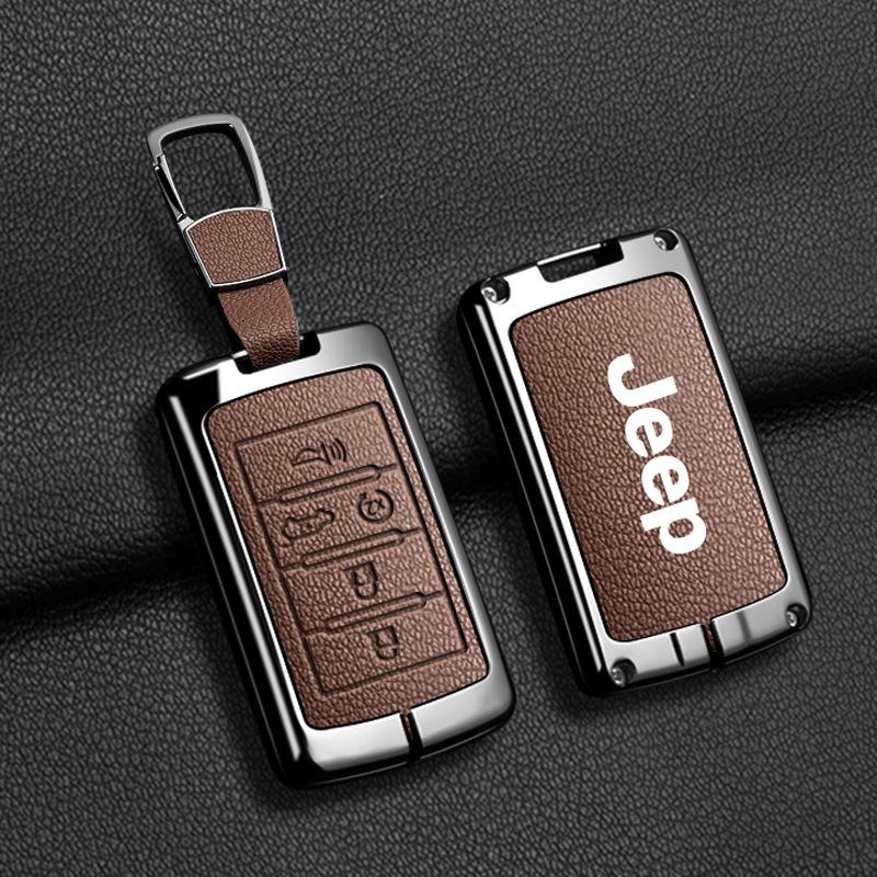 Compatible Jeep Key Case for Compass, Renegade, Cherokee, Grand Commander, Grand Cherokee