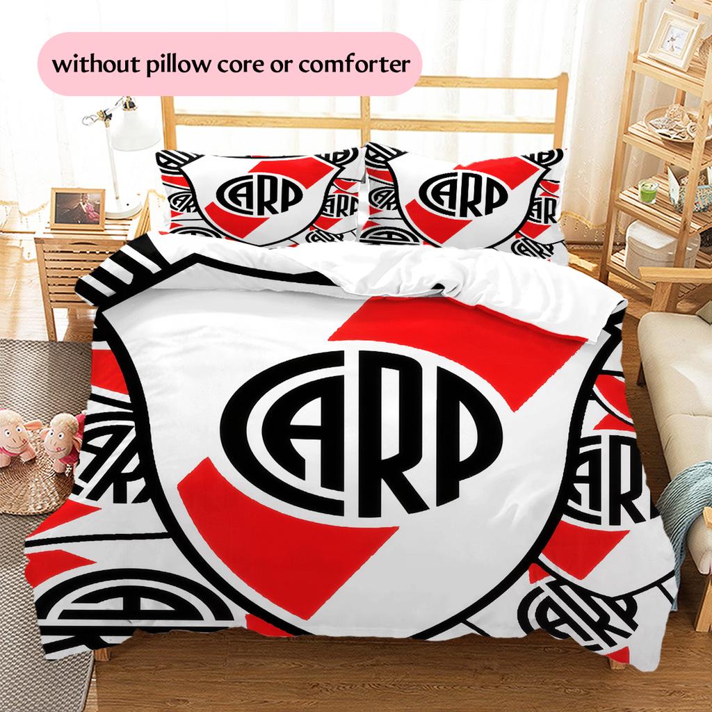 Biancheria da letto con motivo squadra River Plate Decorazione per la casa Regalo di compleanno (1 * copripiumino + 2 * federa, senza nucleo)