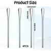 4PCS Stainless Steel Coffee Stirring Spoon, 5inch Coffee Stirrers Ice Tea Spoon, Beverage Cocktail Stirrers Stir, Tiny Salt Condiment Spoons, Drink