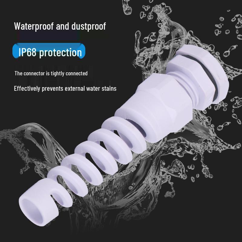 Nylon Waterproof Anti-bend Cable Gland Connector M12/16