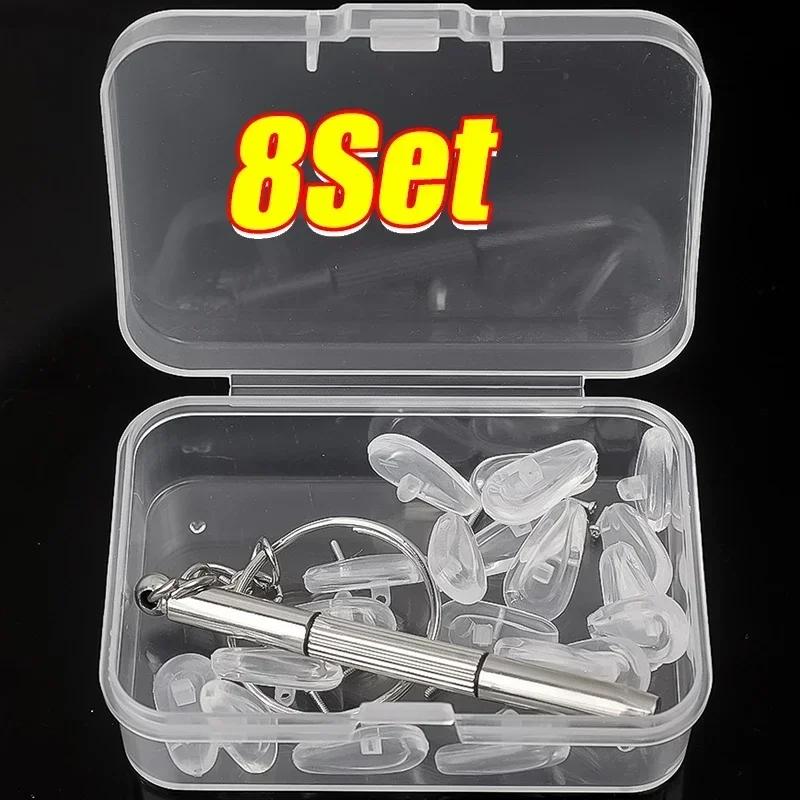 

20Pcs/Set Silicone Glasses Nose Pad Airbag Soft Air Non-Slip Air Cushion Boles with Screws Screwdrivers Eyeglasses Accessories