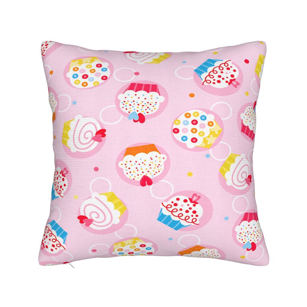Delightful Cupcake Pillowcases Retro Trendy Pillow Case For Office Car Home Decor Soft Pillow Cover