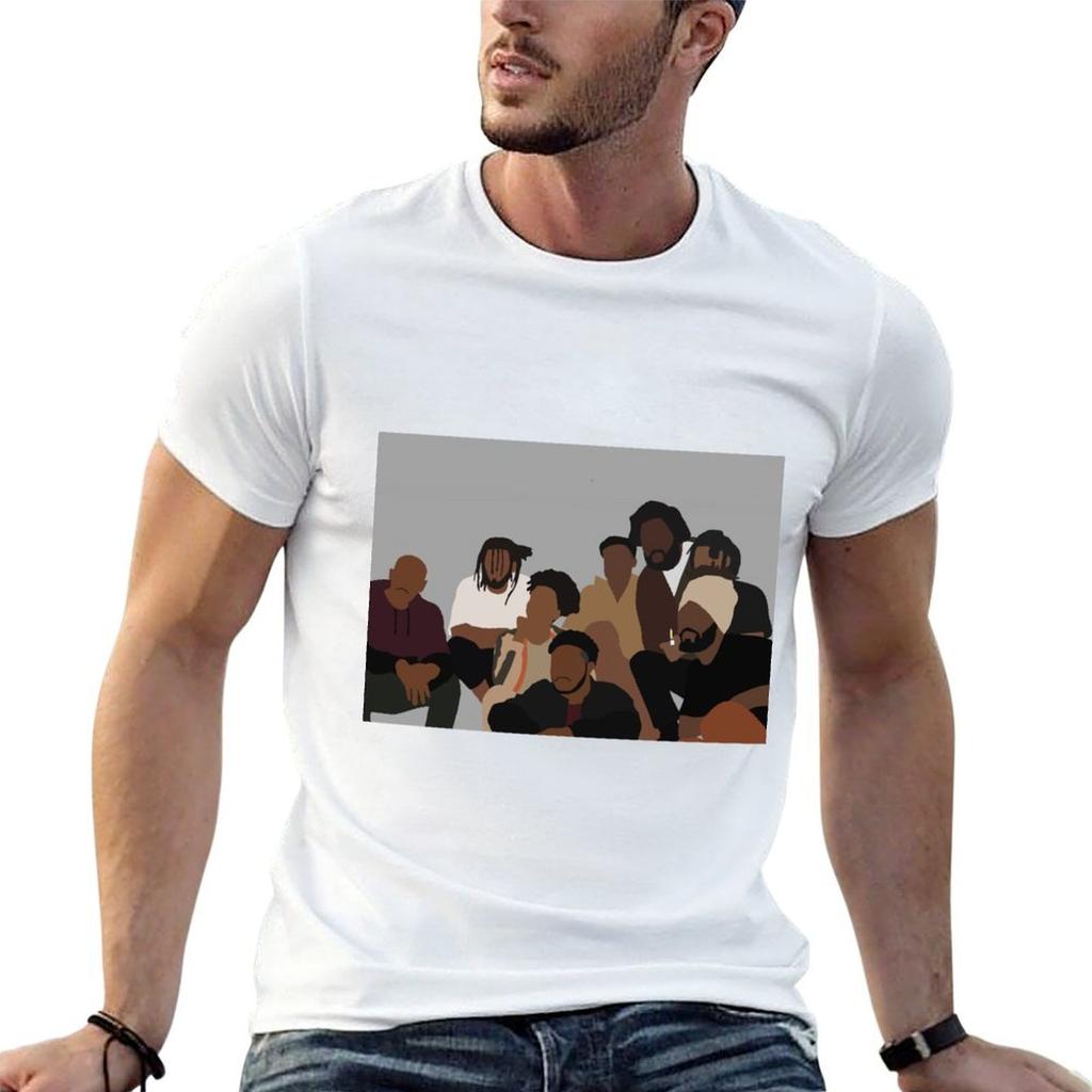 Dreamville All Members Tshirt Work Basic Short Sleeve Top