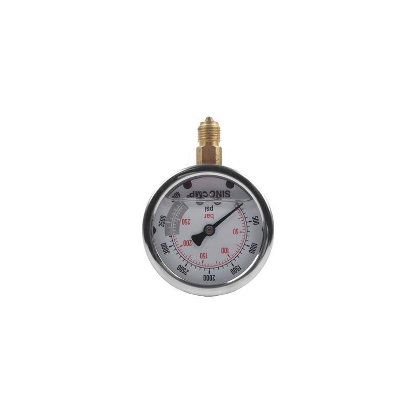25Mpa/0-250Bar/0-4000PSI NPT1/4 Digital Display Pressure Gauge Yellow Oil Pressure Hydraulic Test Meter Pressure Instruments
