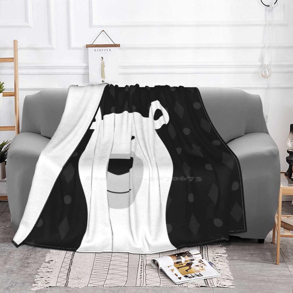 Bear For Home Sofa Bed Camping Car Plane Travel Portable Blanket Polar Bear Cartoon White Cuteness Overload Black Friendly