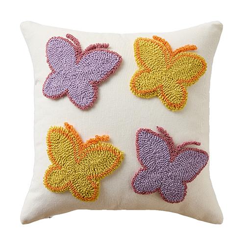 1PC LOZUJOJU Modern Cute Cartoon Design Plush Embroidered Pillowcase Children's Cushion Cover for Sofa Living Room Bedroom Home Decor
