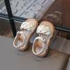 New Summer Girls Sandals, Korean Style Fashion Woven Kids Shoes, Soft Sole Open-toe Princess Sandals