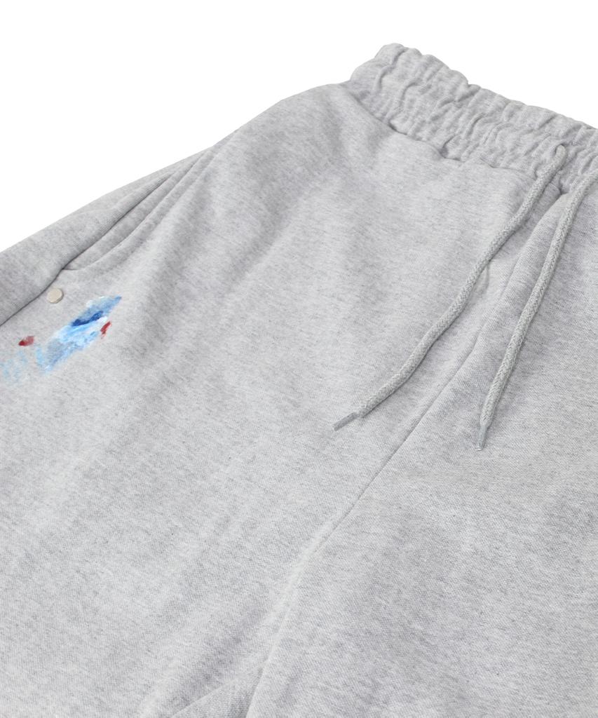 Leondieseu Color Painting Side Tuck Sweatpants (Gray)