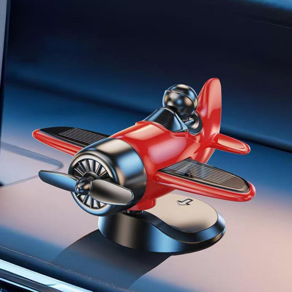 Silent Rotating Airplane Solar Powered Car Interior Decoration Cool Car Dashboard Ornament Gifts