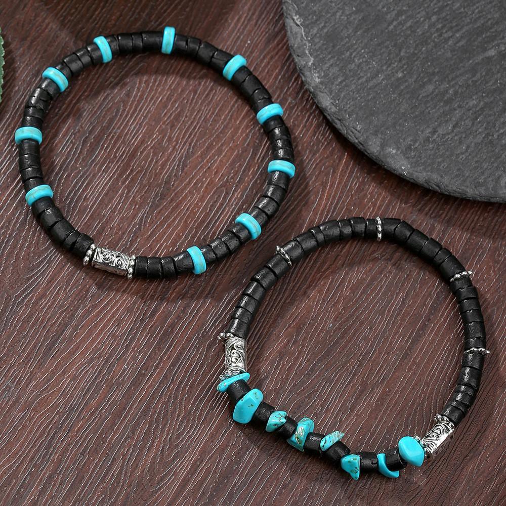 Black Crystal Stone Hand Chain With Geometric Design For Travel And Gifts