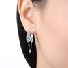 S925 Silver Three Circle Tassel Earrings Hoop Earrings Women Jewelry Trendy Anniversary Gifts