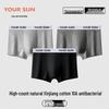 Yiershuang Men's Cotton Blend Antibacterial Boxer Briefs 4-Pack