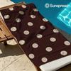 Brown with Beige Dots Quick Drying Bath Towel Microfiber Beach Towel Light Weight Swimming Camping Yoga Beach Out