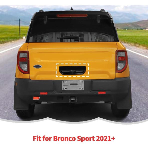 RT-TCZ Heckklappengriff-Abdeckung Hintertürgriff-Abdeckung Zierleiste Dekoration Außenzubehör für Ford Bronco Sport 2021 2022 2023 2024 (Schwarz)