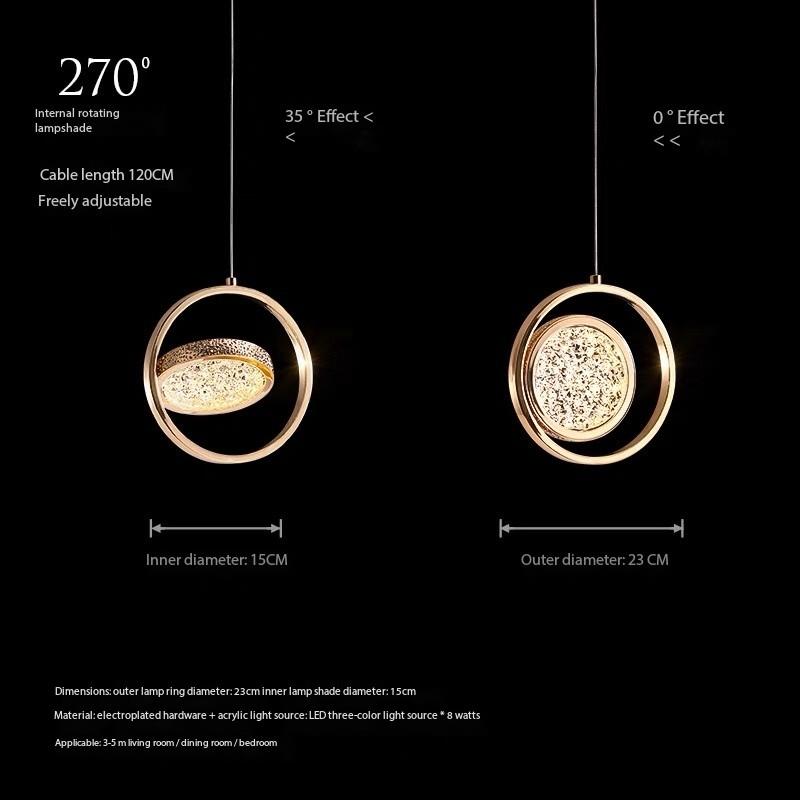 Nordic LED Rotatable Multi-Styling Pendant Light Indoor Lighting Ceiling Chandelier for Home Living Bedside Art Decora luxury