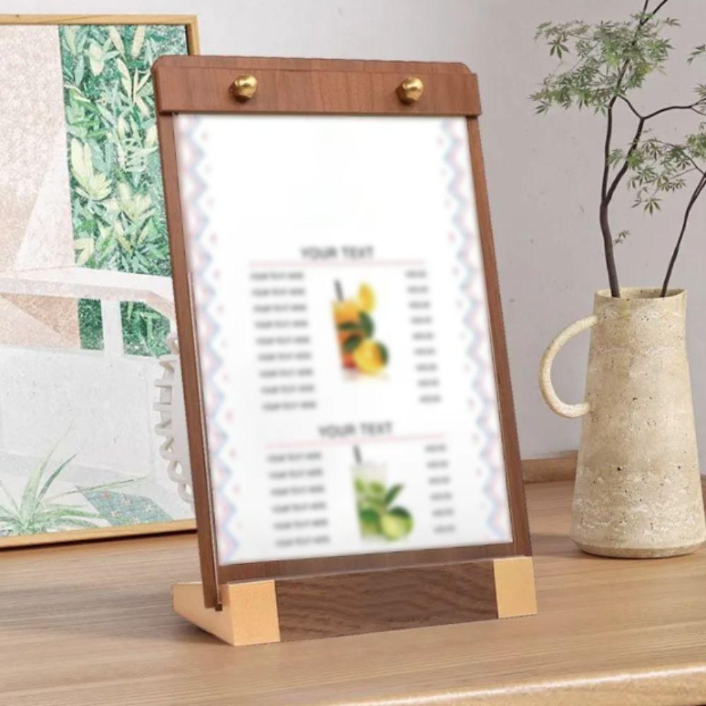 Non-slip Base Table Sign Holder Horizontal/Vertical Table Top Sign Display Shelf Restaurant