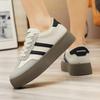 Warrior Women's Thick Sole Retro Leather Casual Sneakers Sports Shoes