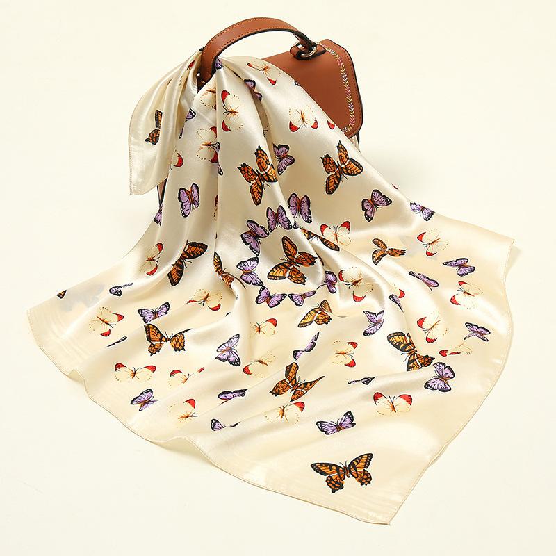 New Imitation Silk Versatile Square Scarf Decorative Commuter Career Scarf Women's Fashion Printed Scarf