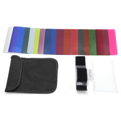 18 Stück Kamera Gel-Filter-Kit Transparenz Farbe Film Kunststoffplatten Farbkorrekturfilter für Beleuchtung