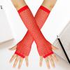 Long Fishnet Gloves, Sexy Stretch Gloves For Nightclubs, Punk Gloves, European And American Openwork Mesh Gloves
