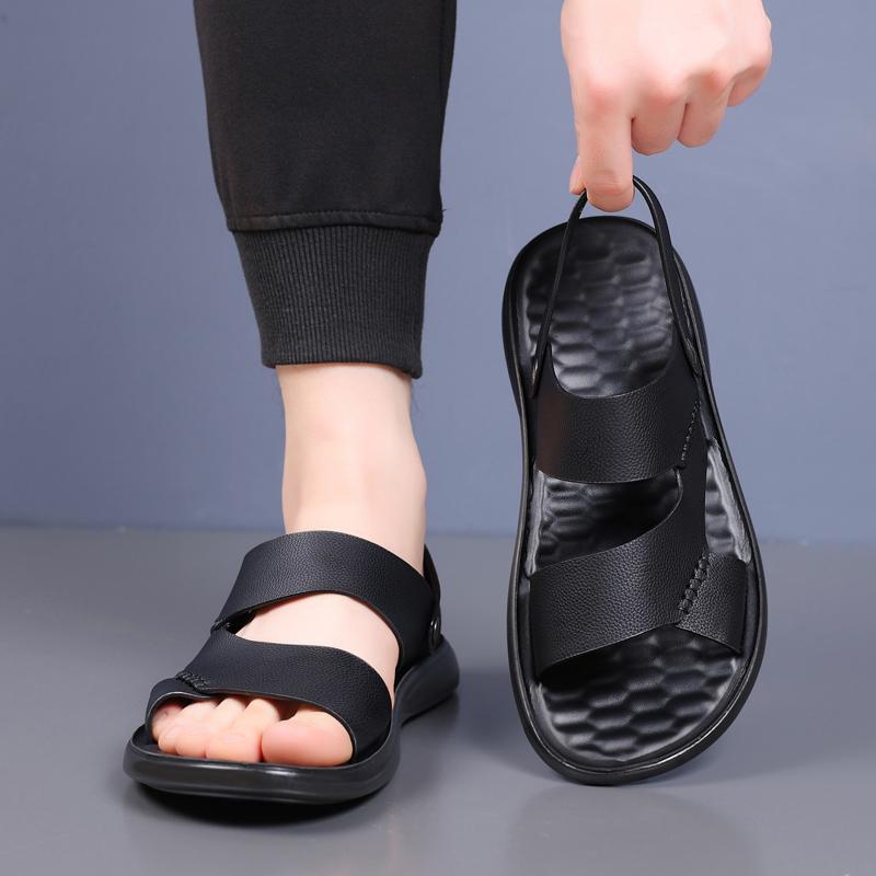 Summer Men's Business Sandals Massage Sole Men's Leather Sandals Outdoor Beach Sandals Factory Direct Sales designer sandals