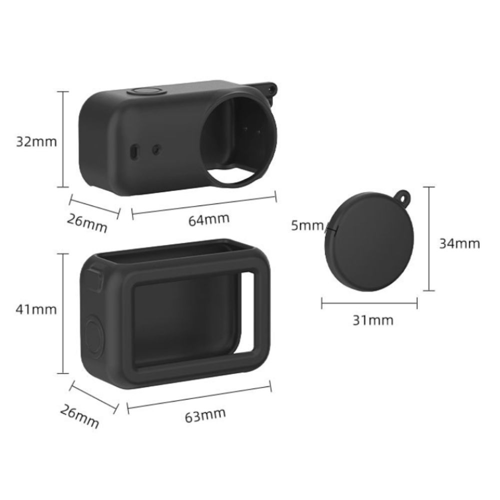 Anti-scratch Silicone Case Lens Cap Full Protection Protective Cover Protector Soft Shell for DJI Osmo Nano Camera Accessories