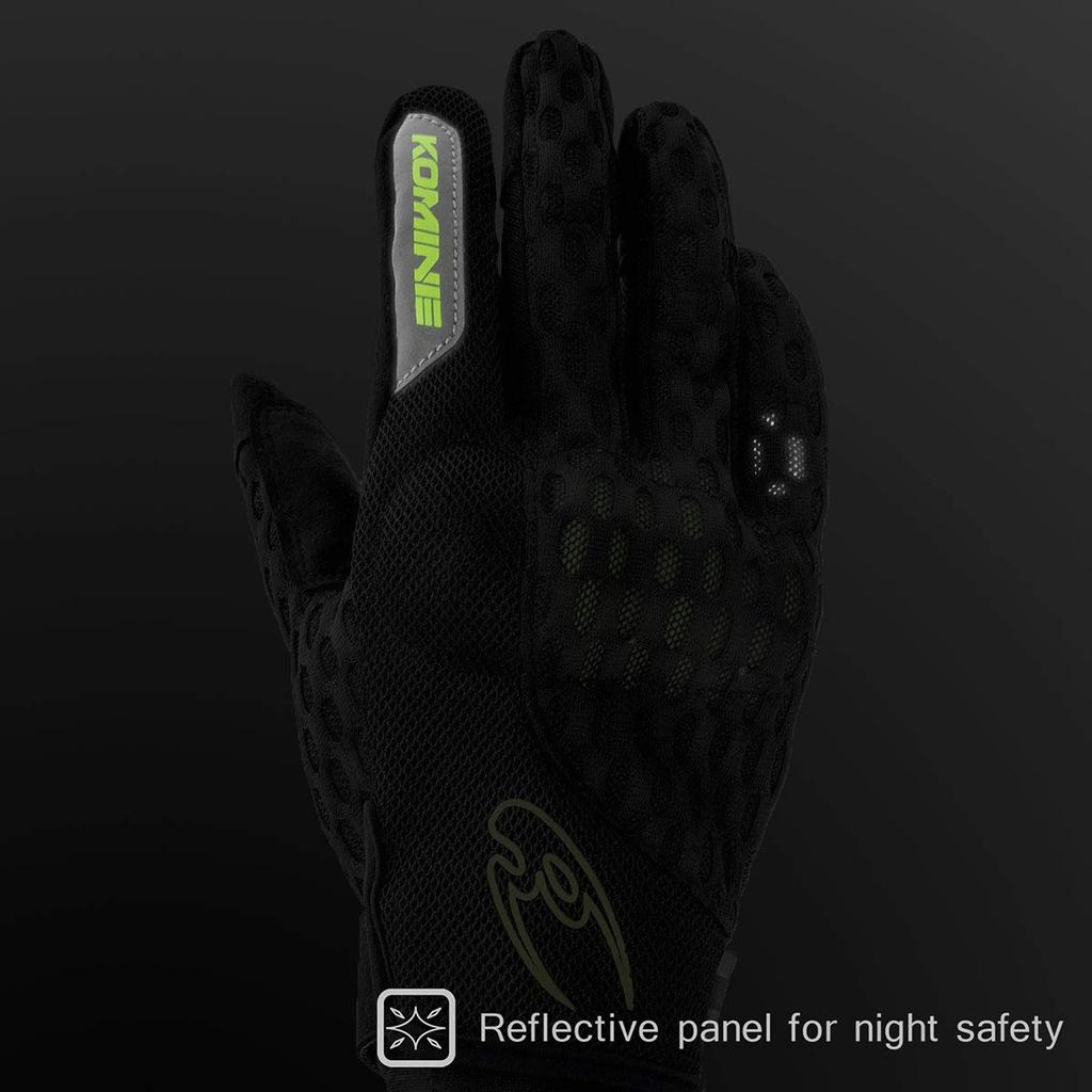KOMINE Motorcycle Protective Cooling Mesh Size M Mesh for and Autumn Gloves, Black/Red, (GK-243 12977), Material, Spring, Summer,