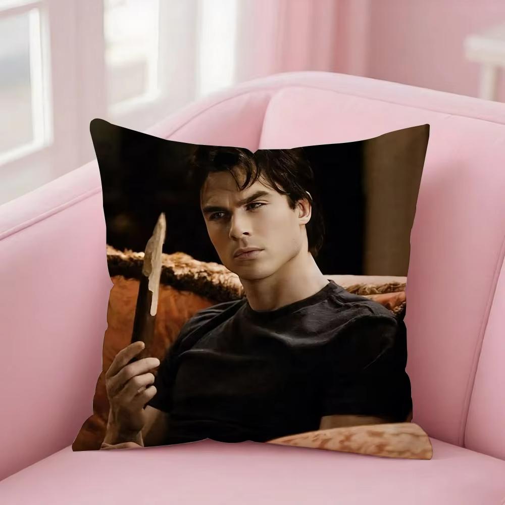 1pc Damon Salvatore Pillow Set Vampire Diaries Pillowcase Sofa Decoration Home Double Sided Printed Cute Cushion Cover