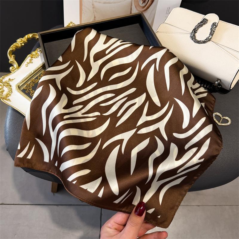 

Luxury Modern Print Square Scarf Elegant Ladies Soft Satin Shawl Stylish Women s Decorative Bandana Neckerchief 70x70cm