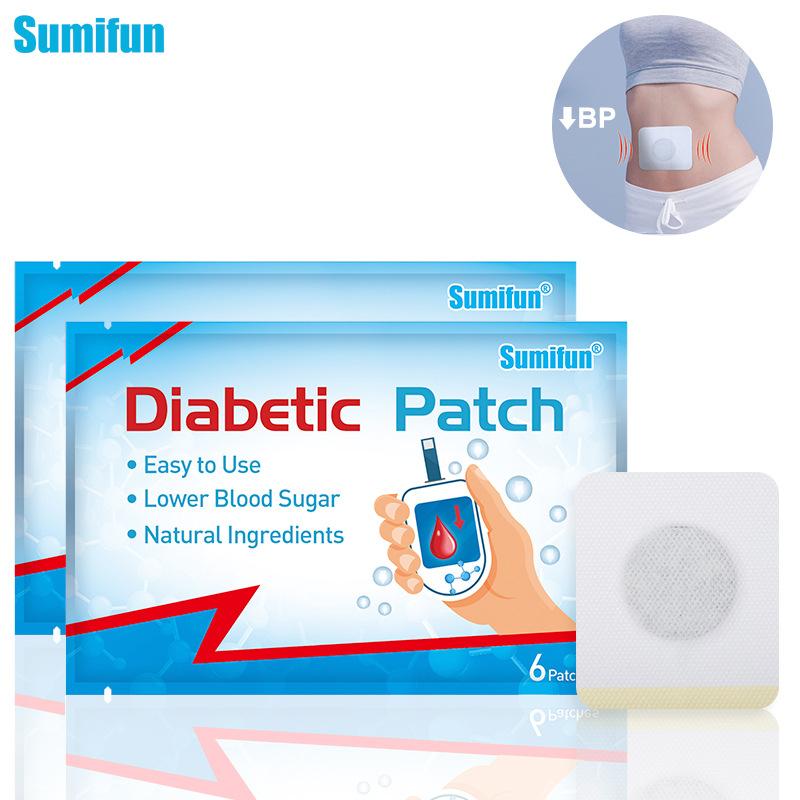 Sumifun 6pcs Patch for Balance Lower Blood Suger Control High Blood Suger Chinese Herbal Plaster Nautral Ingredents Easy To Use