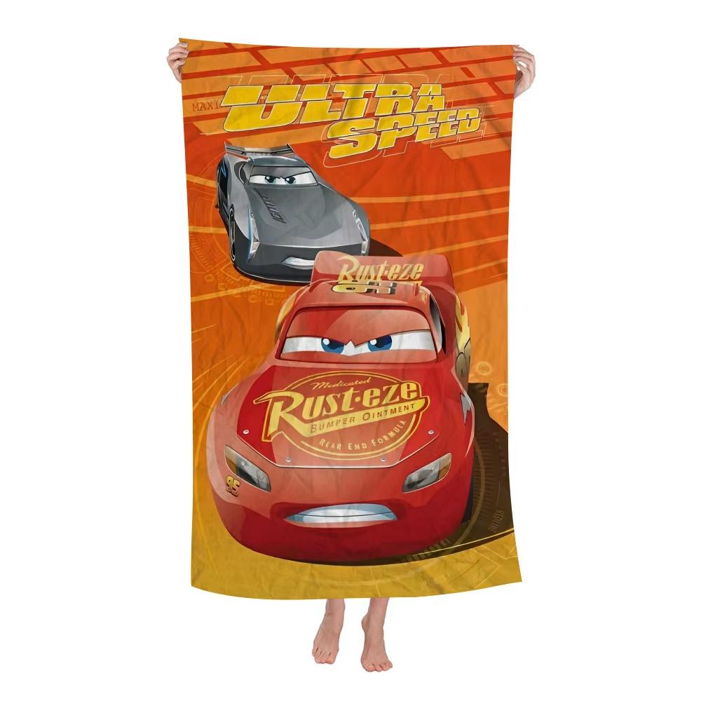 Cars Flash McQueen R-Red 95 Microfiber Beach Towel Absorbent Quick Dry Soft Yoga Swimming Resort Mountain Climbing Towel