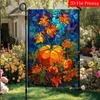 Thanksgiving Maple Leaf Pumpkin Autumn Garden Flag_1-28x40 Inch Outdoor Garden Flag Double-sided Home Decoration Courtyard Decoration Outdoor Decorati