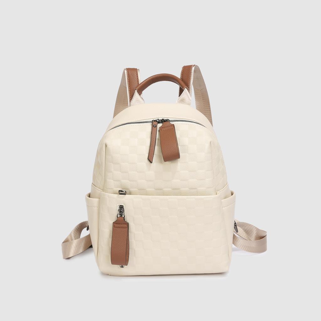 2024 Summer New Niche High-End Fashion Commuting Large-Capacity Backpack for Women, Simple and Sophisticated Travel Backpack