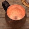 Vintage Handcrafted Copper Coffee Mug,Camping Beer Mug With lid Hammer Texture Handle Beverage Juice Cups Drinking 400ml Tea Cup