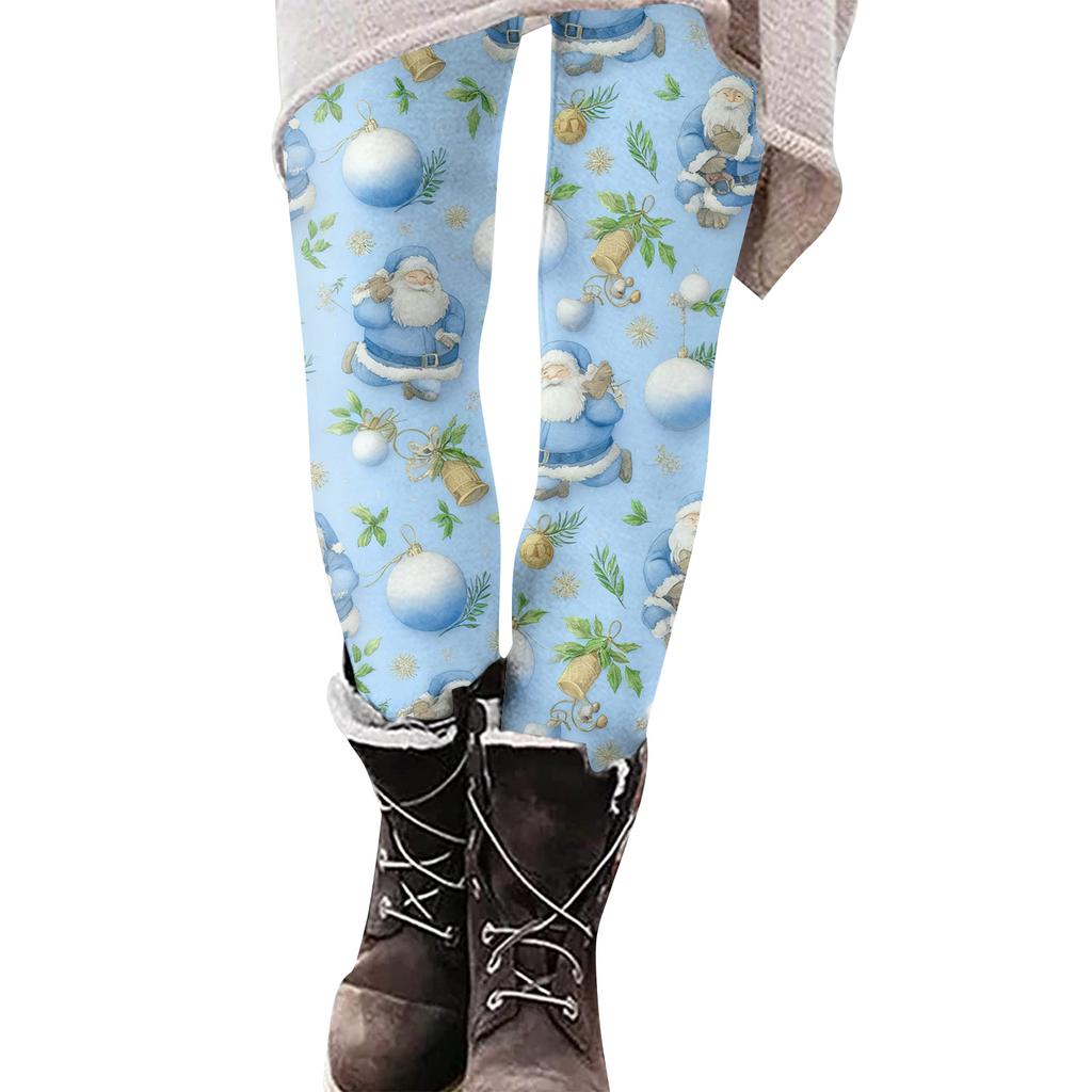 Women's Christmas Print Slim Fit Elastic Yoga Casual Pants