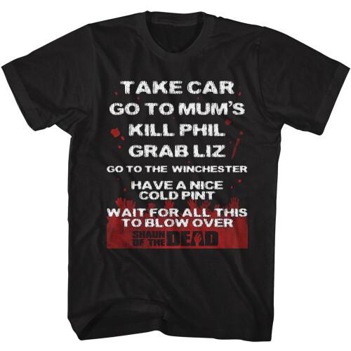 Shaun of the Dead Take Car Black Adult T-Shirt M